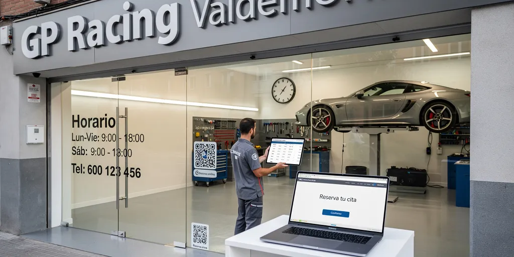 GP Racing Valdemorillo: ¿el taller tiene teléfono, horario y cita online?